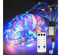 Tubiaz Manguera de luz LED de 20 m, colorida, 200 LED, manguera de luz, impermeable, con mando a distancia y temporizador, mangueras de luz para interiores y exteriores, decoración, fiesta, jardín