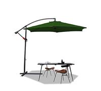 Tubiaz parasol semaforo Ø300cm parasol de jardín con manivela protección UV parasol de mercado con interruptor on/off parasol hidrófugo rectangular verde