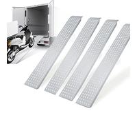 Tubiaz Rampa de Carga Plegable y Antideslizante - Aluminio, para Coche, Remolque, Motocicleta, Bicicleta, ATV (4 Unidades)
