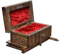 Tubibu Walnut Treasure Secret Magic Box - Joyero único hecho a mano con llave oculta (P-M)