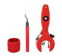 Tubing Cutter Set Labor Saving Ratcheting Tube Cutter with Deburring Tool and Reamer Suitable for Copper Metal Pipes