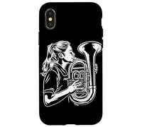 Tubista femenina Banda de música Carcasa para iPhone X/XS