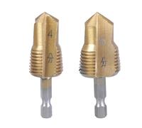 Tubo 2 Paquetes Levante Elevación Brote Perforación Escalonada Para Reparación Tuberías 1/2 "3/4" Con Herramienta Elevación Hexagonal 1/4 Pulgadas Que Cambia 1/4