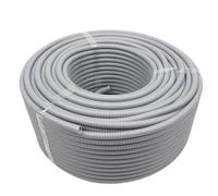 tubo acanalado flexible del conducto, Manguera de alambre tubo corrugado aislado PP, color gris, 11,6mm-34,5mm, roscado, funda protectora plástico, flexibilidad(AD11.6mm x 1 meter)