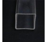 Tubo acrílico rígido transparente, 2 tubos transparentes de PMMA for materiales de construcción y artesanías, conducto hueco de acrílico cuadrado de 240 mm de longitud.(240MMX120X120X4MM)