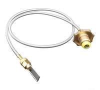 Tubo adaptador de combustible para exteriores, para GLP a recipiente plano, capa de malla de acero inoxidable 304 de cobre, para transferencia de gas multiusos (enchufe de cobre)