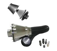 Tubo Admisión Aire Frío Tubo Ventilación Universal Para Coche Filtro Aire 76 Mm Cabezal Hongo Modificado Fuelle Admisión Potencia Limpiador Tuberías Fríase Alto Flujo Para SUV(Plata)