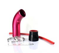 Tubo admisión aire Kit De Tubo De Admisión Aire Frío Manguera Goma Turbo Universal De 76 Mm, Filtro Para Modificación Sobrealimentador De Automóvil(Rojo)