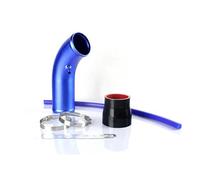 Tubo admisión aire Kit De Tubo De Admisión Aire Frío Manguera Goma Turbo Universal De 76 Mm, Filtro Para Modificación Sobrealimentador De Automóvil(Azul)