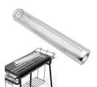 Tubo ahumador de pellets - Parrilla de acero inoxidable de 15,2 cm, cilindro, de barbacoa, equipo de frío y caliente, pescado de queso, ayuda a cocinar para barbacoa, mejora de la parrilla al