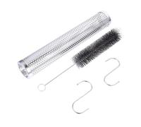 Tubo Ahumador Plata de Acero Inoxidable 304, para Barbacoa | Antióxido, Fácil de Limpiar, Práctico para Exteriores, Accesorio para Ahumar Alimentos en Parrilla
