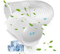 Tubo Aire Acondicion Portatil Φ15cm/Longitu 1.5M Ventilación Climática Manguera Alargadora Flexible,en Sentido Antihorario Material PP Resistente