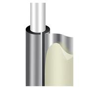 Tubo aislante de espuma para tuberías, Hoja de aislamiento autosellado para tuberías de agua, tuberías de aire acondicionado, aislamiento térmico, tubo de algodón y caucho, 95 cm de largo(43.0 mm(1-7