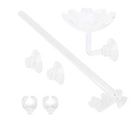 Tubo alimentador de camarones de acrílico con Clip de sujeción y tazón de alimentación, Tubo de alimentación para camarones para Acuario, dispensador de alimento de Punto Fijo con (20 centímetros)