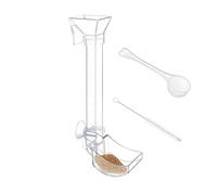 Tubo alimentador de camarones para acuario, kit de canal de alimentación transparente con cuenco, tubo de alimentación transparente para peces, caracoles, tubos dispensadores de corriente de alimentos