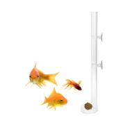 Tubo alimentador y Placa para camarones Pescado Acrílico Transparente Acuario Pescado Cristal Camarones Alimentador Tanque de Peces Tubo de alimentación(40cm)