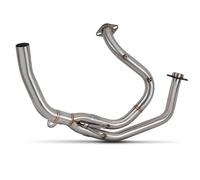 Tubo cabezales Escape XL600V para XL650V para Transalp 600 para Transalp 650 para XL600 para XL650 Kit colector motocicleta compatible con silenciador Silenciador moto(A SILVER)