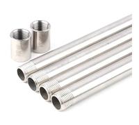 Tubo capilar de acero inoxidable 304 de 5 a 50 cm, de 1/8", 3/8", 1/2", 1/4", 3/4" y 1" de espesor, for la industria del petróleo, agua y gas. Extensión roscada SS304.(1l2 inch Tube 15cm)