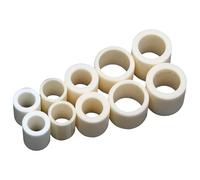 Tubo cerámico de alúmina aislante de temperatura, de un solo orificio, de sección pequeña, for procesamiento industrial, diámetro interior de 1 mm, diámetro exterior de 2 mm, 10 unidades, longitud de