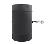 Tubo chimenea con tiro para estufa de leña válvula de mariposa compuerta regulación aire tubo estufa pellet regulador de tiro caldera de leña para tubos de salida de humos cocina (200mm)