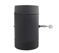 Tubo chimenea con tiro para estufa de leña válvula de mariposa compuerta regulación aire tubo estufa pellet regulador de tiro caldera de leña para tubos de salida de humos cocina (153mm)