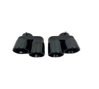 Tubo Cola Coche Para Para X5 Para G05 Para X6 Para G06 Para X7 Para G07 2019 Sin Boquilla Soldadura Punta Escape Automóvil Punta Silenciador Tubo Escape(Black Stainless)