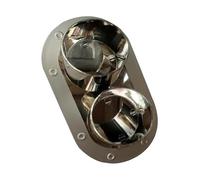 Tubo Cola Coche Para Toyota Parachoques Trasero Coche Escape Doble Salida Silenciador Punta Tubo Pegatina Garganta Accesorios Decorativos Trasera(Plata)