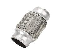 Tubo Cola Coche Tubo Escape Acero Inoxidable Con Doble Trenzado Adaptador Tubo Escape 1,5X4 Pulgadas
