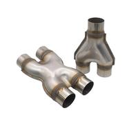 Tubo Cola Coche Tubo Escape Universal Automóvil Tubo Escape Acero Inoxidable 3 Vías Para Tubo H Conector Adaptador 4 Vías Tubo Escape(E)