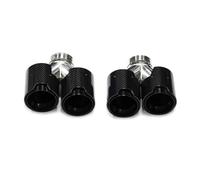 Tubo Cola Silenciador Trasero 1 Par Tubos Escape Fibra Carbono Con Parachoques Trasero Silenciador Cuádruple Para Serie 5 Para 535i Para 535D Para F10 Para F11(Carbon Fiber B)