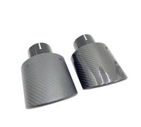 Tubo Cola Silenciador Trasero 1 Pieza De Escape Ovalado Inclinado Fibra Carbono 105 Mm/115 Mm Para Coche Doble Punta Silenciador.(63-105 Matt)
