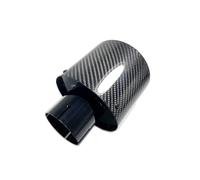 Tubo Cola Silenciador Trasero Puntas Escape Inclinadas Carbono Negro Brillante Silenciador Universal Carbono Embellecedores Tubo Escape(ID 63mm-OD 130mm)