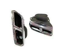 Tubo Cola Silenciador Trasero Silenciador Rectangular Chapado Negro Coche Tubo Escape Para Benz Para Clase S Para W222 2014 2015 2016 2017 2018 2019 2020 2021 Y 2022)(17-20 Silvery C)