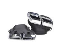 Tubo Cola Silenciador Trasero Silenciador Rectangular Chapado Negro Coche Tubo Escape Para Benz Para Clase S Para W222 2014 2015 2016 2017 2018 2019 2020 2021 Y 2022)(17-20 Silvery A)