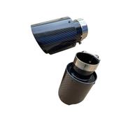 Tubo Cola Silenciador Trasero Tubo De Escape Universal 1 Pieza Terminal Silenciador Tanque Interior Negro Moldura Fibra Carbono Tubo Escape(66mm IN-101mm OUT)