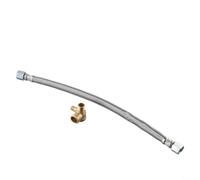 Tubo compresor de aire de acero inoxidable de 400 mm con válvula de retención de latón de 3 puertos de 20/16/10 mm para reemplazo de máquina de aceite, paquete de 2