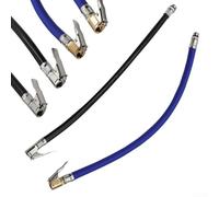 Tubo compresor de neumáticos de coche, tubo inflable de 370 mm, manguera de goma adecuada para compresores de aire e infladores de neumáticos de motocicleta (negro, 12,5 mm)