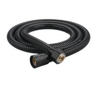 Tubo corrugado de acero inoxidable Manguera de acero inoxidable negra/plateada 1,5/2 m con tubo alargador for ducha baño, accesorios y tuberías for cajón(Black,2m)