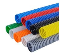 Tubo Corrugado de Color de 10M, Carcasa de Alambre de Tubo de Aislamiento de arnés de Coche de 6,5mm-20mm Canaletas para Cableado(Blue,14.3mm)