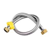 Tubo Corrugado Inoxidable Manguera flexible trenzada de acero inoxidable 40/60/80/100/150/200 cm for calentador agua doméstico, grifo inodoro y tubería entrada fría caliente(Color3,150cm)