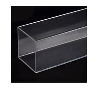 Tubo cuadrado acrílico rígido transparente, conducto hueco, tubo PMMA for Hardware, proyectos de bricolaje, refrigeración por agua(18mmx20mmx2mmx245mm)