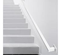 Tubo cuadrado blanco para escaleras, juego completo de barandilla antideslizante para escaleras, barra de agarre para el hogar, pasillo, loft, terraza, soporte de pasillo (tamaño: 1,2 m)