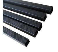 Tubo cuadrado completo de fibra de carbono, Tamaños múltiples superficiales brillantes del grueso de la longitud 1m m tubo 500m cuadrado fibra carbono 3K(10x10x8x500mm 1pcs)