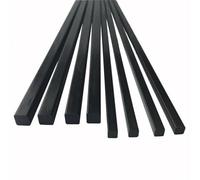 Tubo cuadrado completo Superficie brillante , 10 varillas cuadradas de fibra de carbono de 2 x 2 mm a 10 x 10 mm, longitud de 500 mm, pultruidas y sólidas(10pcs 2x2x500mm)