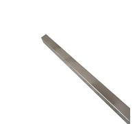 Tubo cuadrado de acero inoxidable 304 de 38 x 38 mm, tubo de metal cuadrado de 1 mm de grosor de pared, tubos estructurales pulidos, resistencia a la corrosión, 250 mm de longitud