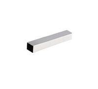 Tubo cuadrado de acero inoxidable 45mm x 2mm, Perfil hueco de acero inoxidable, Longitud 300mm