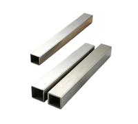 Tubo cuadrado de acero inoxidable El tubo cuadrado de acero inoxidable 304 tamaño 6x6-45x45 mm se utiliza for decoración edificios y marcos ingeniería(7x7x0.8mm 2pcs)