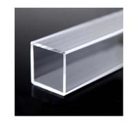 Tubo cuadrado de acrílico, Tubo hueco cuadrado acrílico, 50x50mm, 240mm/490mm, transparente, 1-2 uds, expositores for manualidades DIY(200x200x4mm,240mm 2Pcs)