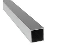 Tubo cuadrado de aluminio | AlMgSi0,5 | EN AW-6060 | desnudo/crudo | 80 x 80 x 2 mm | Longitud: 2.000 mm ± 5 mm