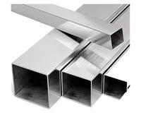 Tubo cuadrado de aluminio Tubo cuadrado de acero inoxidable, tubos rectangulares, varilla hueca, pequeña, grande, 5x5-25x50mm de longitud, 100, 250, 500mm, 1 ud.(Length 250mm 1pc,10x10x1.5mm)